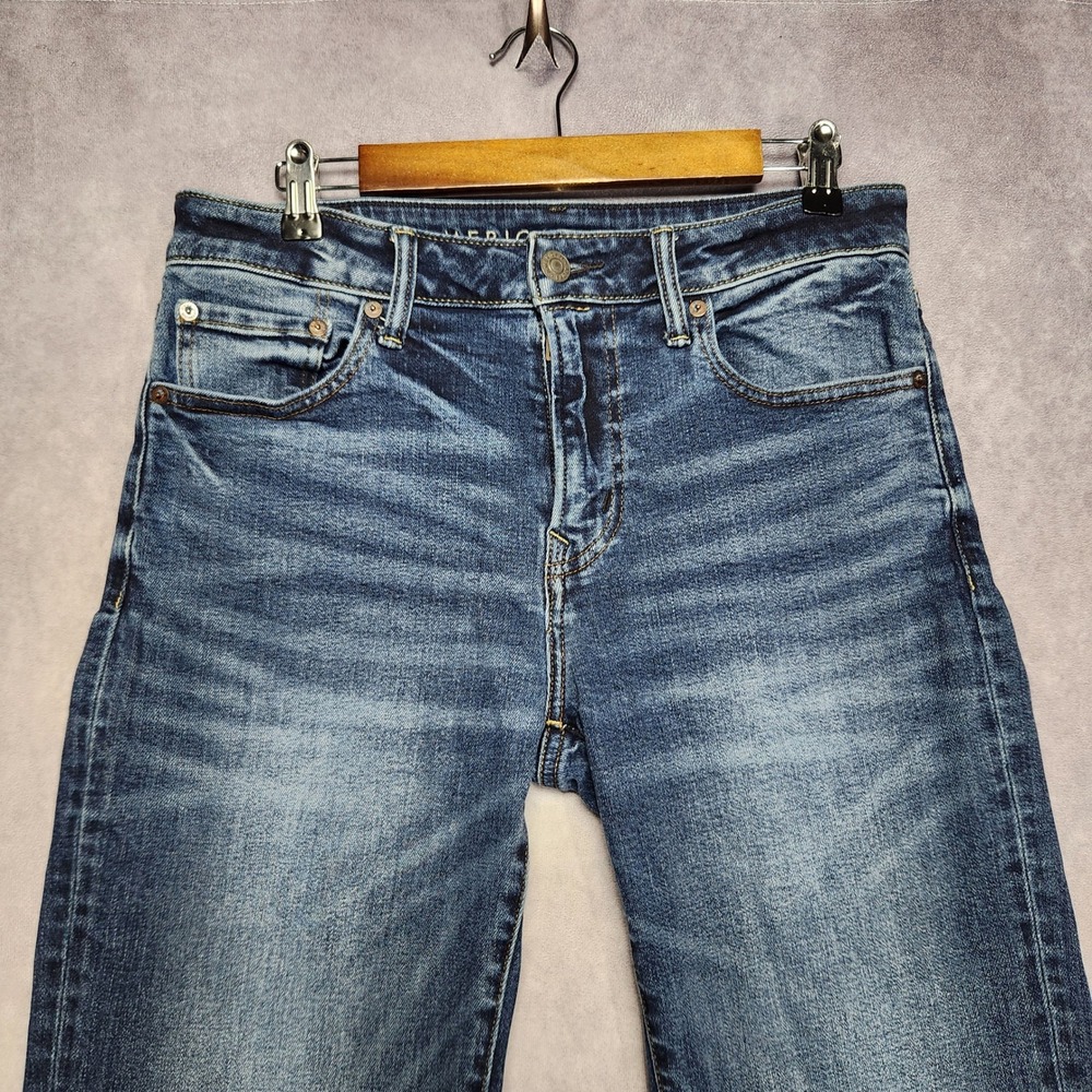 American Eagle Mens Original Bootcut Jeans 32x34 Next Level Airflex Medium Wash
